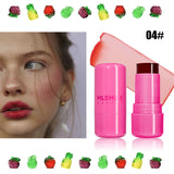 Jelly Blush Lipstick Lip And Cheek Dual-use Multi-color Brightening Contour Stick