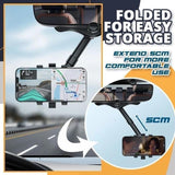 Rearview Mirror Phone Holder, Rotatable ,Retractable, Multifunctional  For Car (Suitable For All Mobile Phones And All Car)