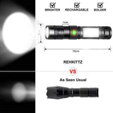 Outdoor mini zoom portable magnetic flashlight