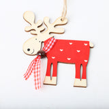 Wooden Crafts Pendants Custom Laser Cutting Christmas Decoration Wood Products Christmas Elk Pendants