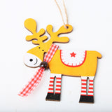 Wooden Crafts Pendants Custom Laser Cutting Christmas Decoration Wood Products Christmas Elk Pendants