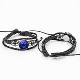 12 Constellation Multi-layer Woven Luminous Couple Bracelets