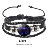 12 Constellation Multi-layer Woven Luminous Couple Bracelets