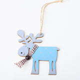 Wooden Crafts Pendants Custom Laser Cutting Christmas Decoration Wood Products Christmas Elk Pendants