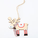 Wooden Crafts Pendants Custom Laser Cutting Christmas Decoration Wood Products Christmas Elk Pendants