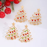 Colorful Zircon Christmas Tree Earrings