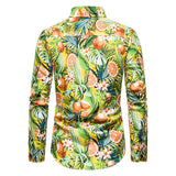 Men's Casual Long Sleeved Floral print Shirt