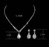 Brilliant Full Diamond Zircon Drop Necklace