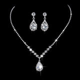 Brilliant Full Diamond Zircon Drop Necklace