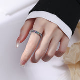 Silver Color Diamond Index Finger Ring Women's Retro Scale Design