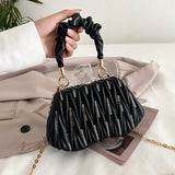 Fashion Chain Pleated Portable Messenger Bag