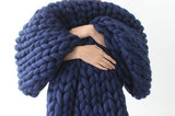 Hand woven woolen blanket  Soft Chenille Blanket