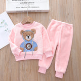 Fashion Cartoon Winter Children's Clothes Pajamas Thickening Suit